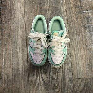 Kids Mint Green and White Sneakers